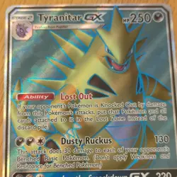 Pokemon TCG Tyranitar GX 203/214 Sm-Lost Thunder Full Art Ultra Rare Holo Eng - Image 3