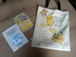 Pokemon X Natural History Museum TCG Pikachu Promo, Ecology Report And Tote Bag - Image 1