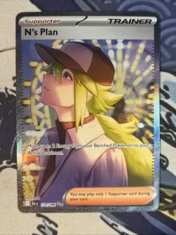 Pokemon TCG N's Plan 170/086 Trainer Special Illustration Black Bolt Rare NM - Image 1