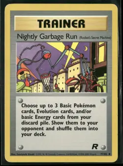 Nightly Garbage Run 77/82 Uncommon Team Rocket Pokemon Moderately Played - Image 1