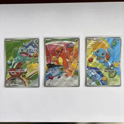 Pokemon TCG First Partner Illustration Collection Series 1 Kanto GEN 1 Starters - Image 3