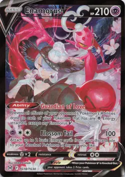 2022 POKEMON SWORD & SHIELD LOST ORIGIN #TG18 FULL ART/ENAMORUS V - Image 1