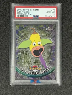 PSA 10 GEM MINT Pokemon WEEPINBELL 2000 Topps Chrome Series 1 #70 - Image 1