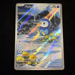 Pokemon TCG Piplup 98/94 Phantasmal Flames Illustration Rare Mega Evolution - Image 1