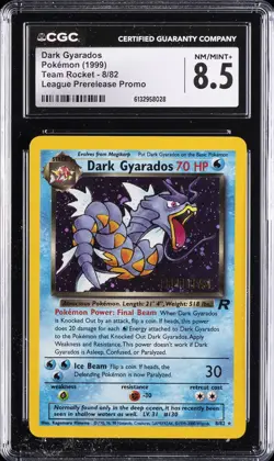 2000 POKEMON ROCKET PRERELEASE #8 DARK GYARADOS-HOLO CGC 8.5 - Image 1
