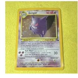 Pokemon Gengar 5/62 Fossil 1st Edition Holo Rare Stage 2 80 HP 30 ATK 1999 - Image 1