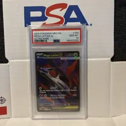2025 Pokemon Mega Evolution Latias ex Ultra Rare #163/132 PSA 10 GEM MINT - Image 1