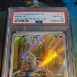 Pokemon TCG Mimikyu SVP075 Pokemon Center Stamp Promo PSA 10 - Image 3