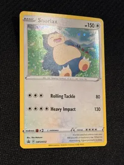 [NM] 🌀Swirl🌀 Pokemon Snorlax Holo Promo Card SWSH032 English Sword & Shield - Image 3