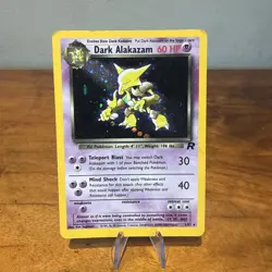 Dark Alakazam 1/82 HOLO Rare Team Rocket Pokemon Card TCG MP - Image 1