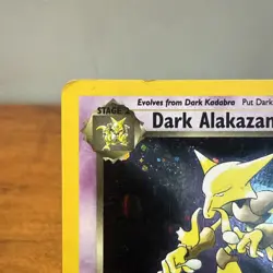 Dark Alakazam 1/82 HOLO Rare Team Rocket Pokemon Card TCG MP - Image 2