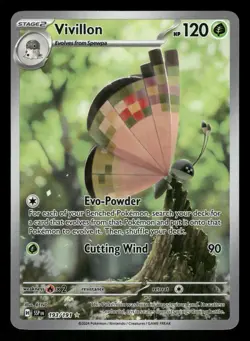 Vivillon 193/191 NM Illustration Rare Surging Sparks 2024 Pokemon TCG - Image 1