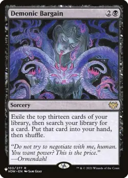 Demonic Bargain - Near Mint MTG The List - Image 1