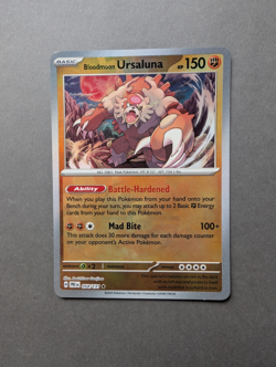 Pokemon TCG Bloodmoon Ursaluna 054 Masterball Holo Prismatic Evolutions English - Image 1
