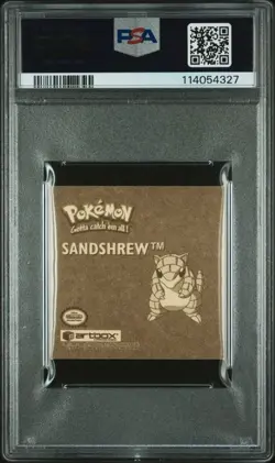 1999 POKEMON STICKERS SER 1 RARE GOLD STICKERS #R07 SANDSHREW PSA 8 - Image 2