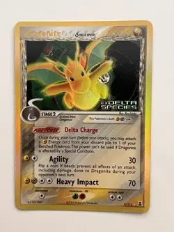 Pokemon Dragonite 3/113 EX Delta Species Reverse Holo Rare Stamped 2005 TCG - Image 1