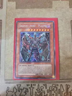 YUGIOH DESTINY HERO PLASMA CT04-EN003 SECRET LIMITED ED NM - Image 1