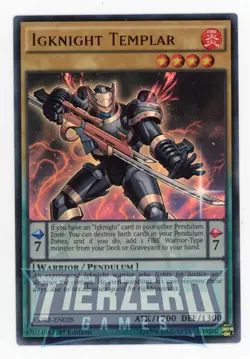 Yugioh Igknight Templar CORE-EN028 Ultra Rare 1st Edition NM/LP - Image 1