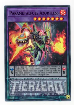 Yugioh Parametalfoes Azortless BLVO-EN039 Super Rare 1st Edition NM/LP - Image 1
