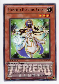 Yugioh Hushed Psychic Cleric EXVC-EN027 Rare 1st Edition LP - Image 1