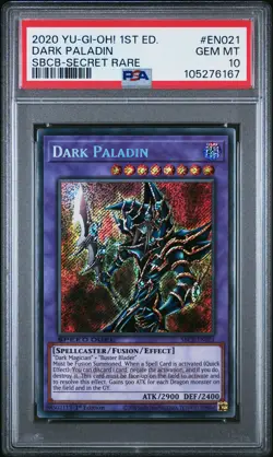 2020 YU-GI-OH! SPEED DUEL: BATTLE CITY BOX #EN021 DARK PALADIN PSA 10 - Image 1