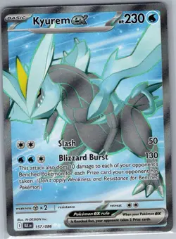 Kyurem ex 157/086 SV: Black Bolt - Pokemon Card - NM - Image 1