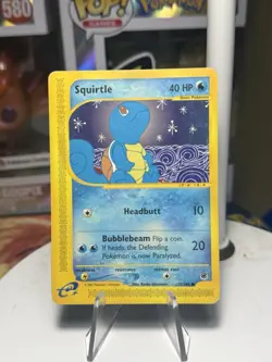 Pokemon TCG Squirtle Card 132/165 Expedition Base Set, Regular LP Condition - Image 1