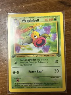 Pokemon TCG Weepinbell Jungle 1st Edition Uncommon Card 48/64 1999 - Image 1