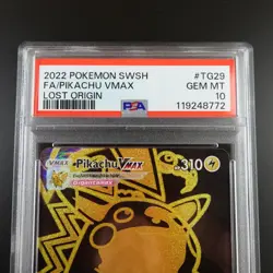 PSA 10 Pikachu Vmax TG29/TG30 Pokemon Lost Origin Holo Full Art Graded Card - Image 2