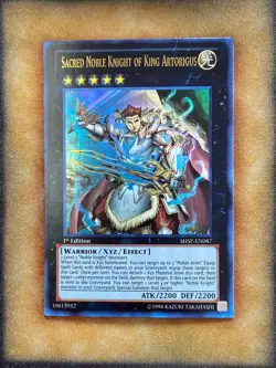 Yugioh Sacred Noble Knight of King Artorigus SHSP-EN087 Ultra Rare 1st Ed NM - Image 1