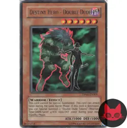 Yugioh Destiny HERO - Double Dude DP05-EN005 Rare HP - Image 1