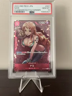 2022 One Piece OPCG Nami Standard Battle Winner Promo Japanese ST01-007 PSA 10 - Image 1