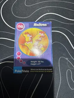 1999 Pokemon Poketrivia Mewtwo Strikes Back Burger King Promo 146 MOLTRES - Image 1