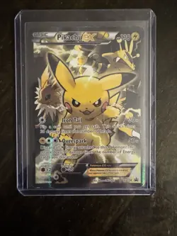 Pokemon TCG Pikachu EX Full Art Promo Holo XY124 XY Set Basic Electric Card 2016 - Image 1