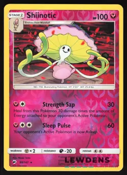 Shiinotic - 98/147 - Reverse Holo Rare - Burning Shadows - Pokemon Card - Image 1