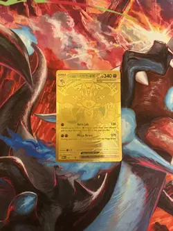 Mega Lucario ex 188/132 Gold Hyper Rare Pokemon Card Near Mint Pack Fresh Holo - Image 1