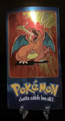 Topps Jumbo trading card, oversized 2000 Charizard Series 2, 5 of 5 Rare NM - Image 1