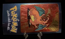 Topps Jumbo trading card, oversized 2000 Charizard Series 2, 5 of 5 Rare NM - Image 5