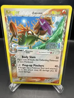 Kingler (Delta Species) 22/100 Pokemon Crystal Guardians (Stamped) Reverse Holo - Image 1