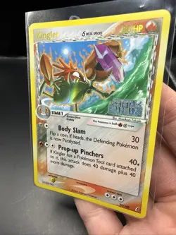 Kingler (Delta Species) 22/100 Pokemon Crystal Guardians (Stamped) Reverse Holo - Image 2