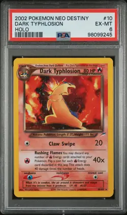2002 POKEMON NEO DESTINY #10 DARK TYPHLOSION-HOLO PSA 6 - Image 1