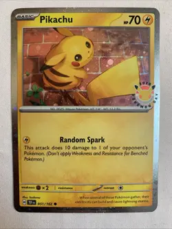 Pikachu 051/162 Pokemon Day 2026 Stamped Cosmos Holo Promo Pokemon NM - Image 1