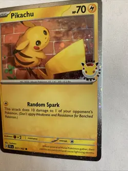 Pikachu 051/162 Pokemon Day 2026 Stamped Cosmos Holo Promo Pokemon NM - Image 3