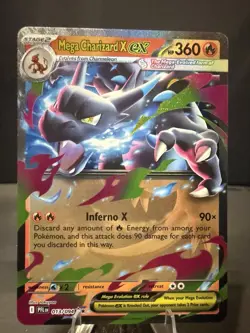 Mega Charizard X ex 013/094 Me02: Phantasmal Flames Holo Double Rare Pokemon NM - Image 1