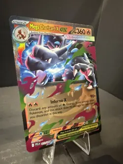 Mega Charizard X ex 013/094 Me02: Phantasmal Flames Holo Double Rare Pokemon NM - Image 2