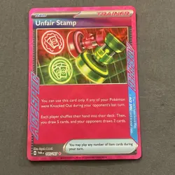 🔥 Pokemon TCG SV06: Twilight Masquerade #165/167 Unfair Stamp 🔥 - Image 1