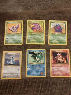 Pokemon TCG Wizards Ekans Venonat Dratini Misty's Horsea Magmar Lot 6 - Image 1