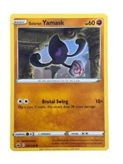 New: 2021 Pokemon TCG Galarian Yamask 082 Chilling Reign Regular Common - Image 1
