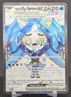 Pokemon Wellspring Mask Ogerpon ex #194/167 Eng Twilight Masquerade Ultra Rare - Image 1