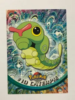 Pokemon Card Blue Label Topps TV Animation #10 Caterpie Light Played C - Image 1